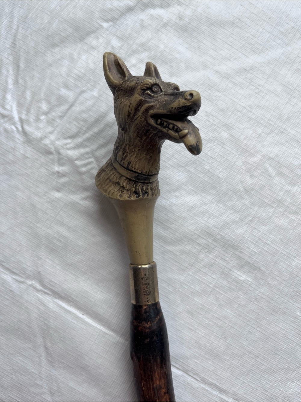 Vintage Dog Head Wood Shoe Horn